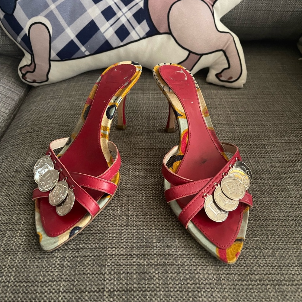 Vintage Dior red sandals